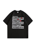 Übergroßes kurzärmliges T-Shirt mit Buchstaben-Print