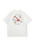 Preppy Oversized Kurzarm-T-Shirt