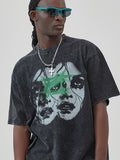 Men's Abstract Print Oversized Short Sleeve Tee