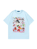 Cute Print Unisex Oversized Short Sleeve Tee