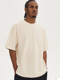 Men's Solid Color Oversized Short Sleeve Tee