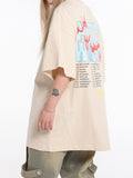 Unisex Letter Print Oversized Short Sleeve Tee