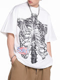 Skull Unisex Print Oversized Short Sleeve Tee