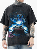 Men's Retro Print Oversized Short Sleeve Tee