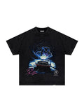 Men's Retro Print Oversized Short Sleeve Tee