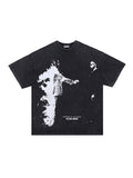 Men's Dark Print Oversized Short Sleeve Tee