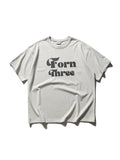 Übergroßes kurzärmliges T-Shirt mit Buchstabendruck und Grafik für Herren