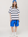 Men's Striped Unisex Oversized Short Sleeve Tee