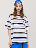 Men's Striped Unisex Oversized Short Sleeve Tee