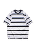 Men's Striped Unisex Oversized Short Sleeve Tee