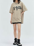 Star Print Oversized Short Sleeve Tee