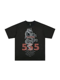 Men's Dragon Print Graphic Oversized Short Sleeve Tee