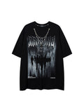 Men's Dark Graphic Oversized Short Sleeve Tee