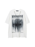 Men's Dark Graphic Oversized Short Sleeve Tee