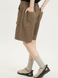 Einfarbige Cargo-Shorts