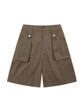 Solid Color Cargo Shorts