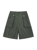 Solid Color Cargo Shorts