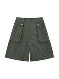 Solid Color Cargo Shorts