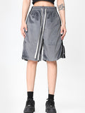 Unisex Drawstring Striped Print Shorts