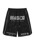 Shorts mit Buchstaben-Print, Unisex