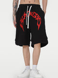 Unisex Street Letter Print Shorts