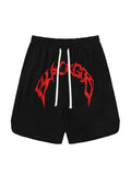 Unisex-Shorts mit Street-Letter-Print