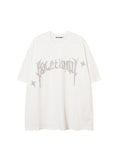 Men's Letter Print Oversized Short Sleeve Tee