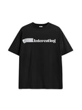 Übergroßes kurzärmliges T-Shirt mit Buchstaben-Print für Herren