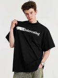 Men's Letter Print Oversized Short Sleeve Tee