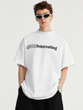 Men's Letter Print Oversized Short Sleeve Tee