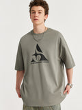 Bedrucktes Oversize-Kurzarm-T-Shirt für Herren