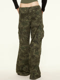 Lockere Cargohose mit Camouflage-Muster