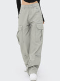 Solid Color Pocket Cargo Pants