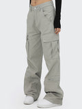 Solid Color Pocket Cargo Pants