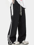 Striped Contrast Unisex Wide Leg Pants