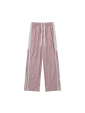 Striped Contrast Unisex Wide Leg Pants