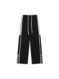 Striped Contrast Unisex Wide Leg Pants