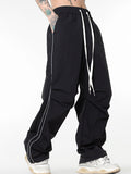 Unisex-Hose mit weitem Bein in Kontrastfarbe