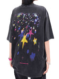 Star Print Oversized Short Sleeve Tee