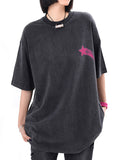 Star Print Oversized Short Sleeve Tee