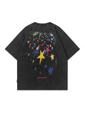 Star Print Oversized Short Sleeve Tee