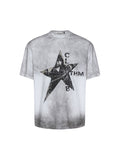 Street Star Print Oversized Short Sleeve Tee