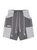 Solid Color Unisex Splicing Shorts