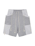 Solid Color Unisex Splicing Shorts