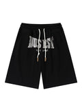 Shorts mit Buchstaben-Print