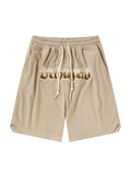 Drawstring letter print Shorts