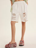 Shorts mit Distressed-Print