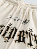 Shorts mit Street-Letter-Print