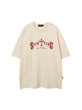 Men's Letter Print Oversized Short Sleeve Tee