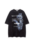 Men's Street Print Oversized Short Sleeve Tee